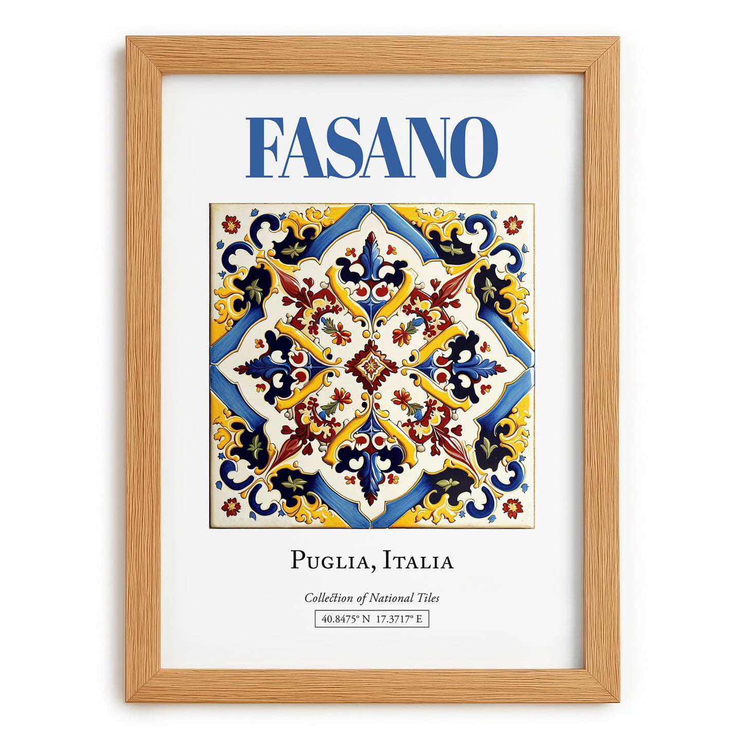 Fasano, Italy – Travel Memories Wall Print, set in oak frame
