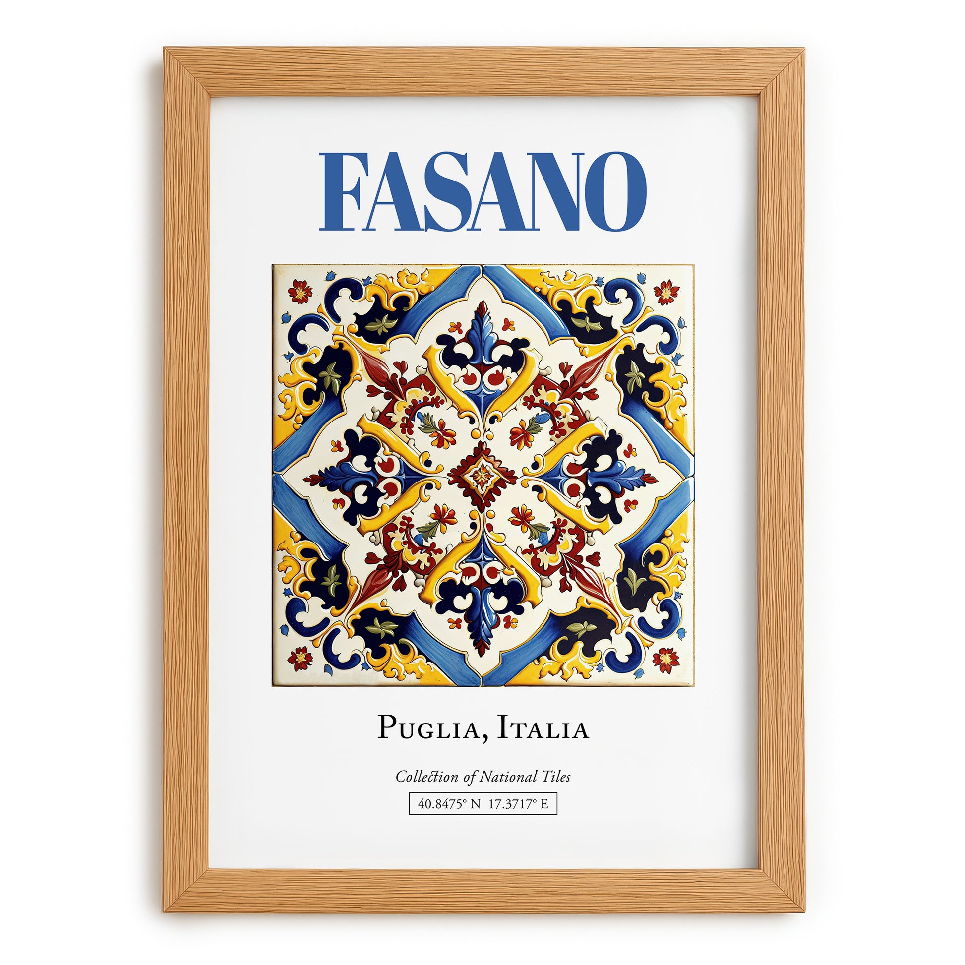 Fasano, Italy – Travel Memories Wall Print, set in oak frame