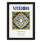 Viterbo, Italy – World Heritage Travel Poster, in sleek black frame