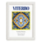 Viterbo, Italy – World Heritage Travel Poster, placed in minimal white frame