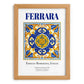 Ferrara, Italy – World Heritage Travel Poster, set in oak frame