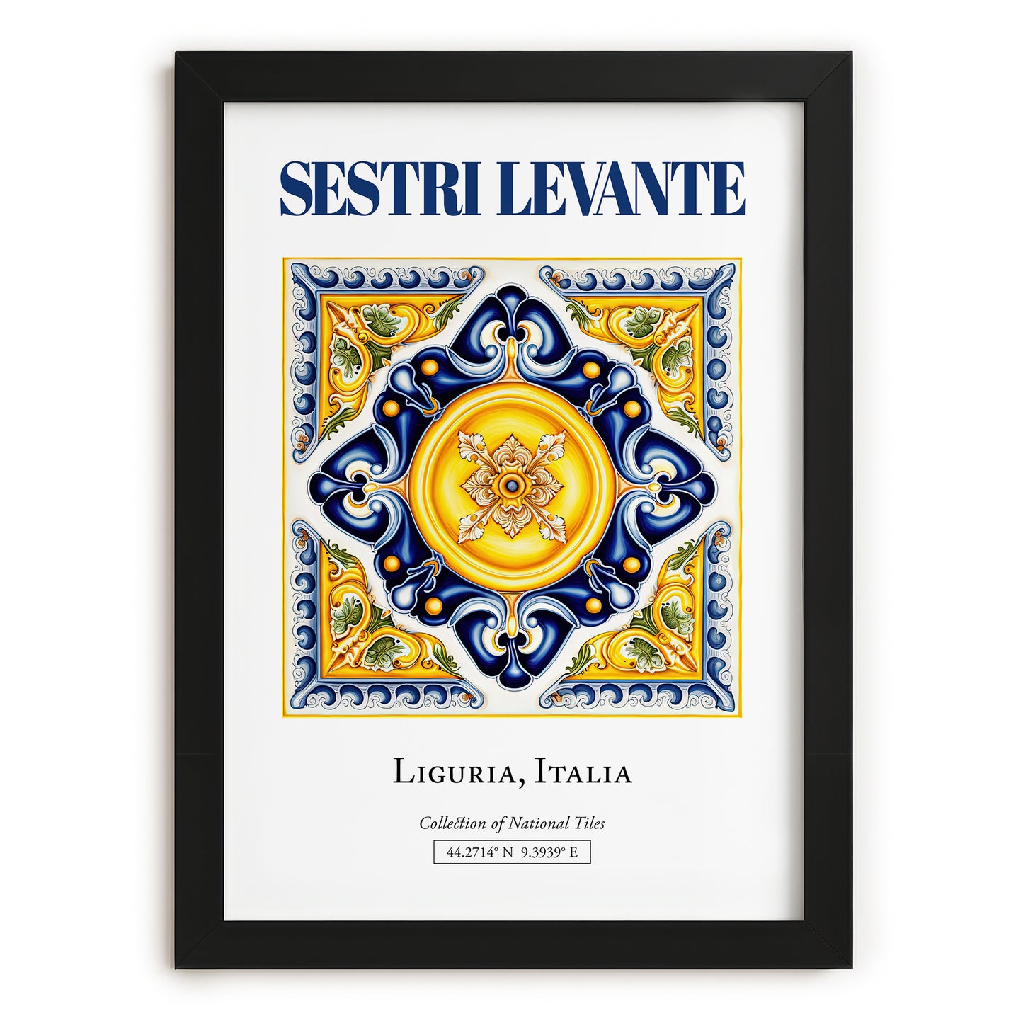 Sestri Levante, Italy – Travel Wall Decor, in sleek black frame