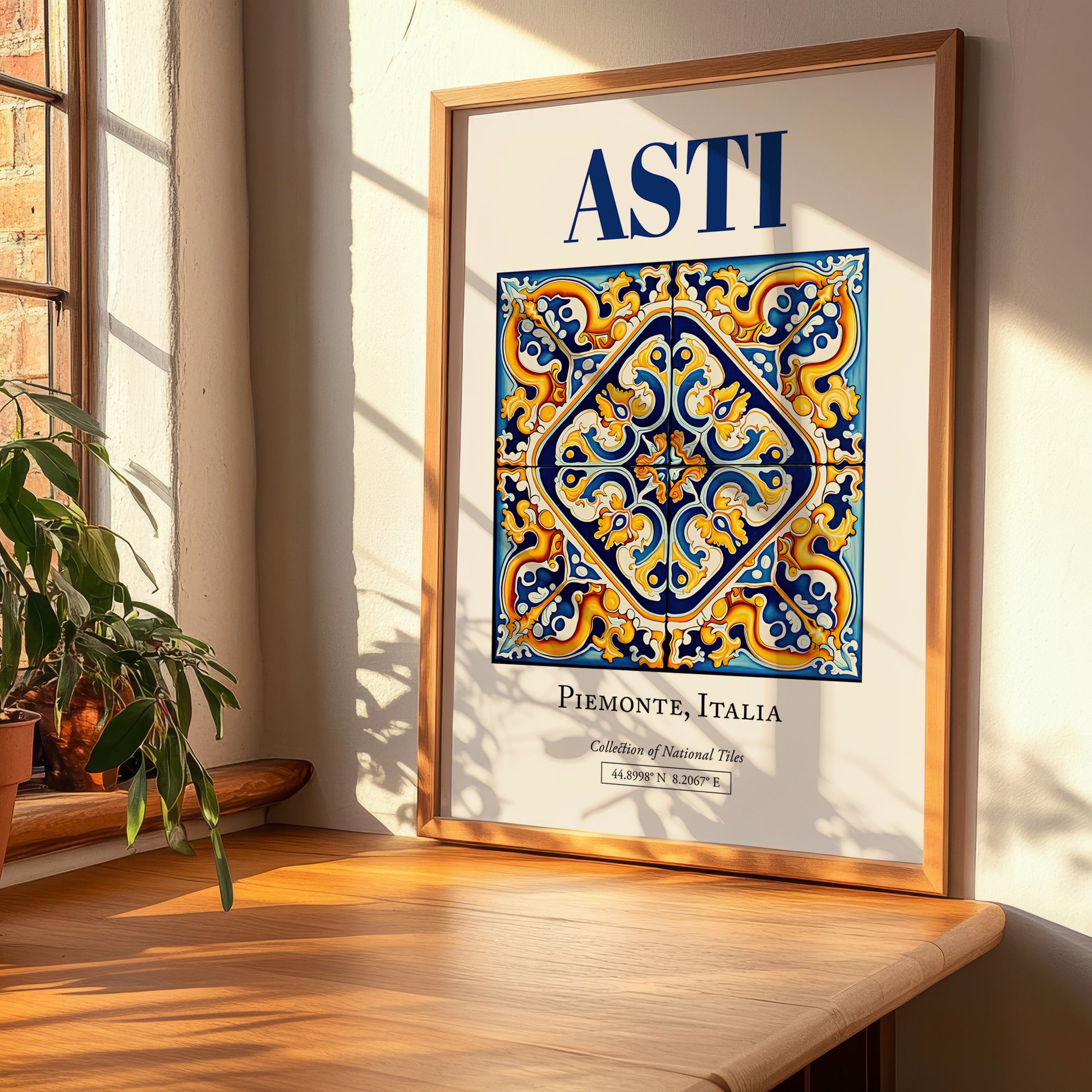 Asti, Italy – Travel Destination Art, clean layout with no caption