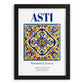 Asti, Italy – Travel Destination Art, in sleek black frame