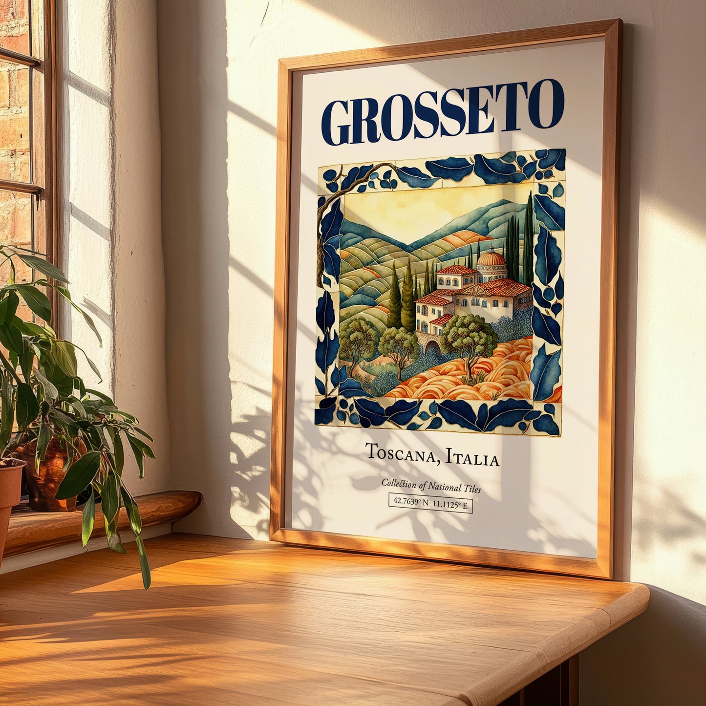 Grosseto, Italy – Travel Poster, clean layout with no caption