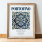 Portofino, Italy – Travel Wall Decor, in wooden frame leaning on the floor