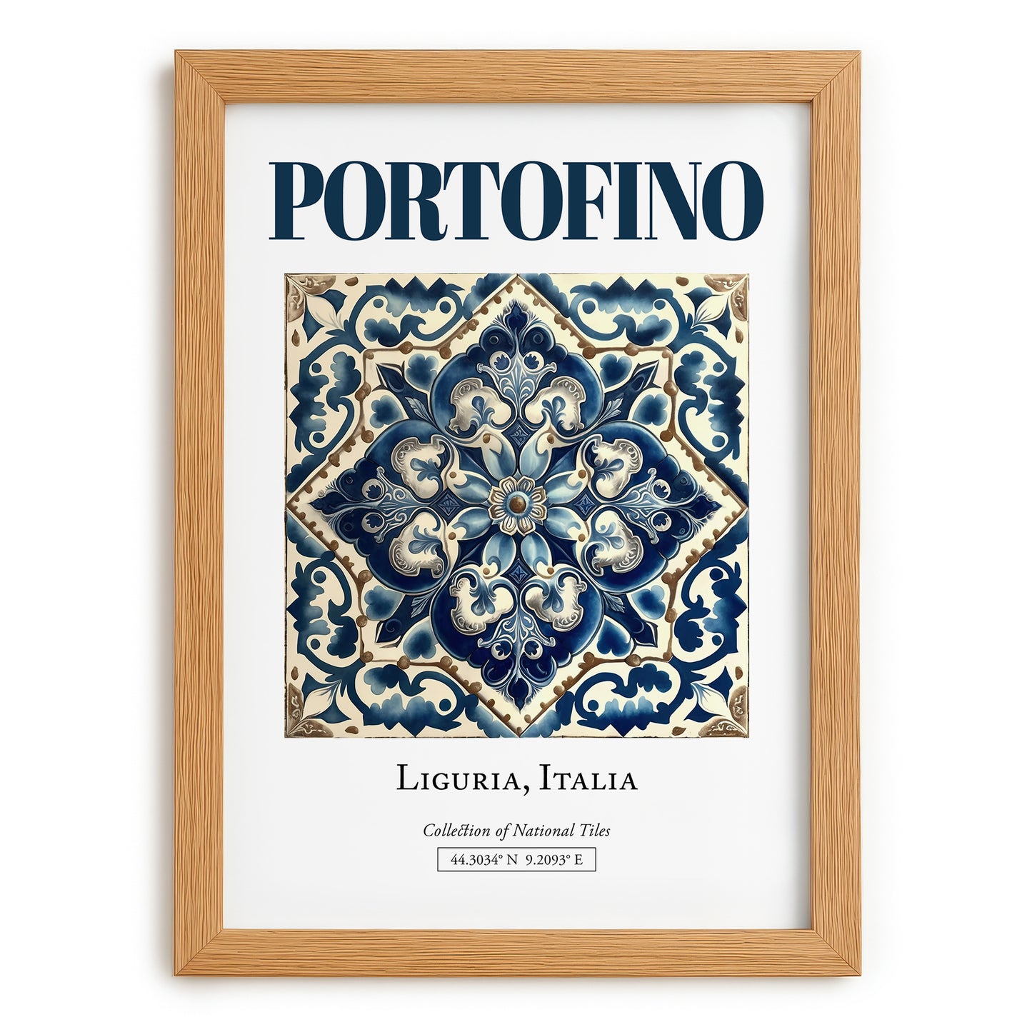 Portofino, Italy – Travel Wall Decor, set in oak frame