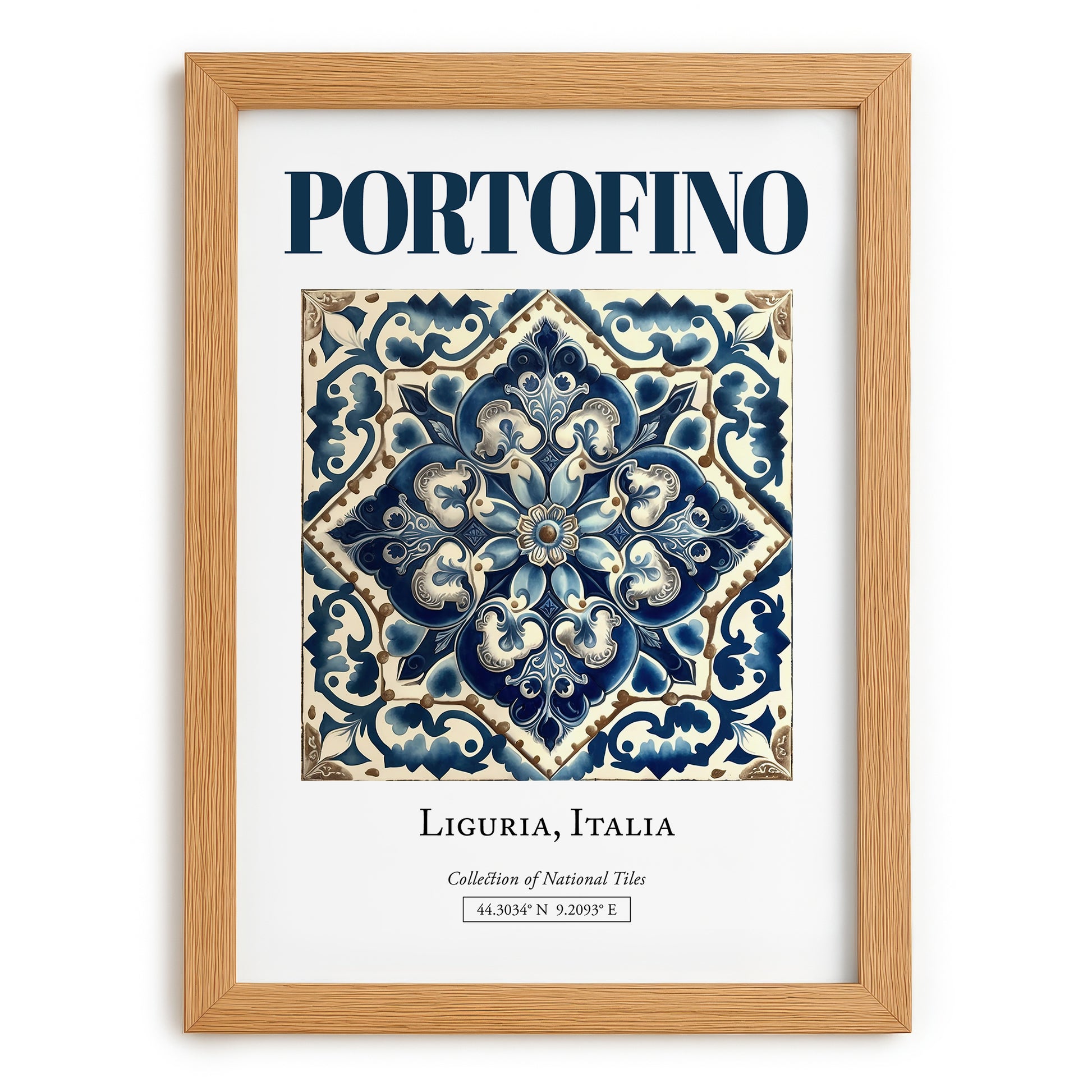 Portofino, Italy – Travel Wall Decor, set in oak frame