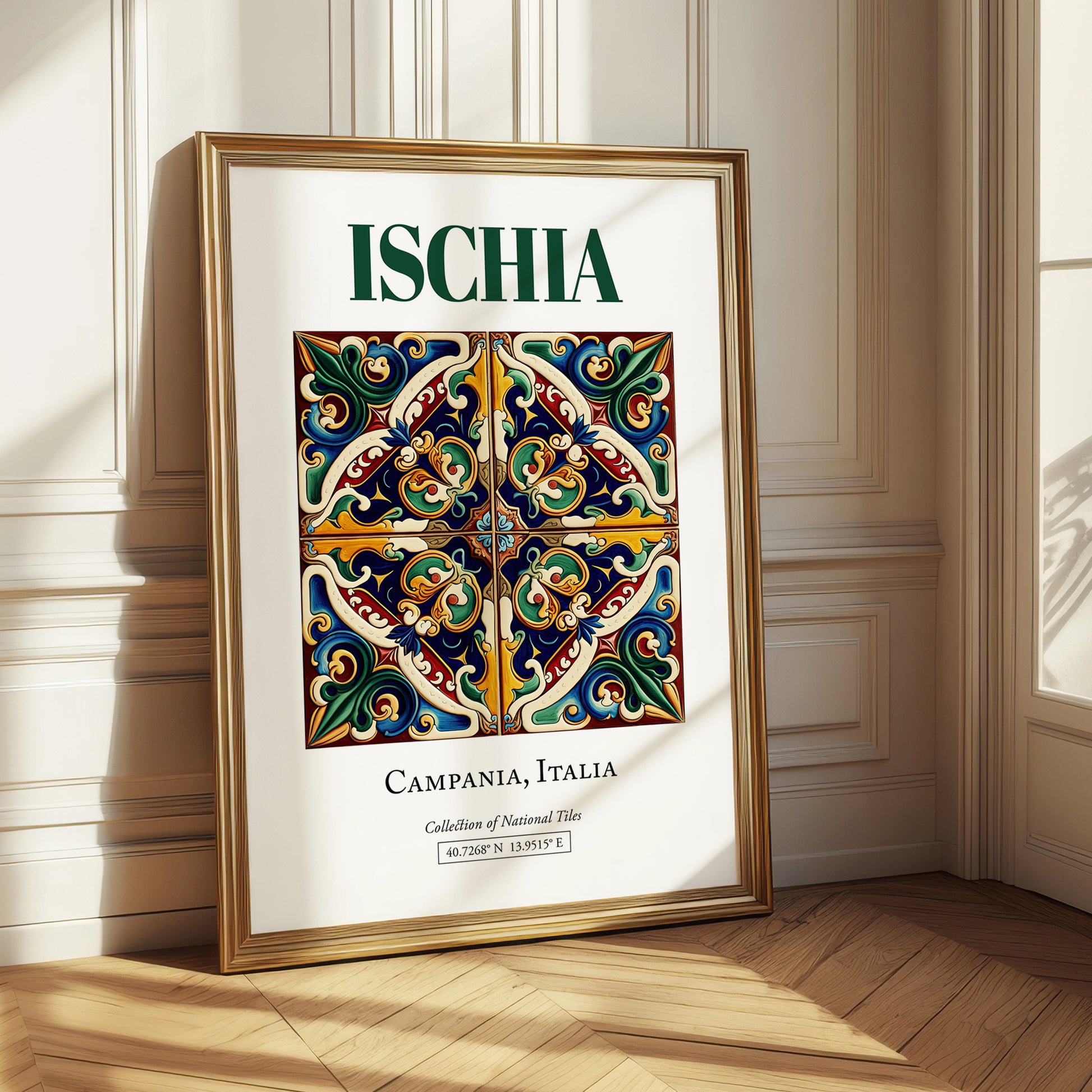 Ischia, Italy – Travel Poster, styled in a charming Paris street view