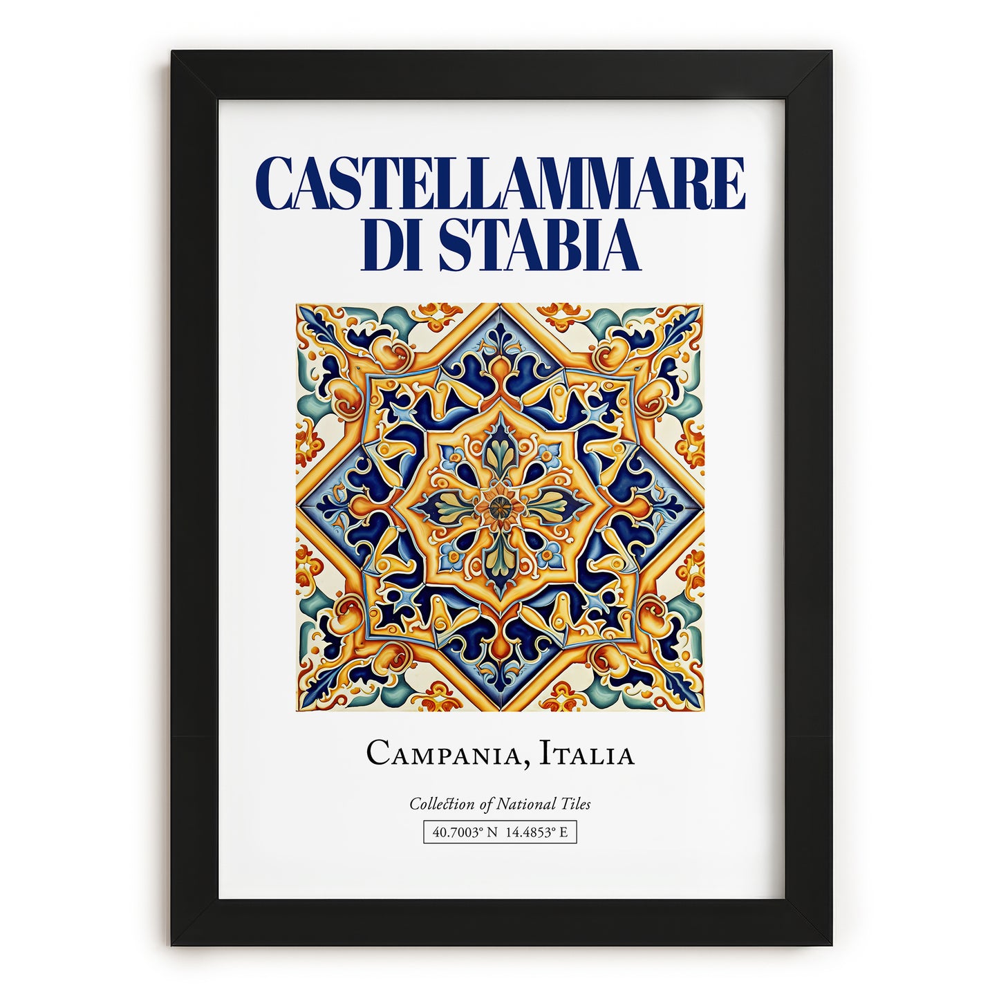 Castellammare di Stabia, Italy – Global Wall Art, in sleek black frame
