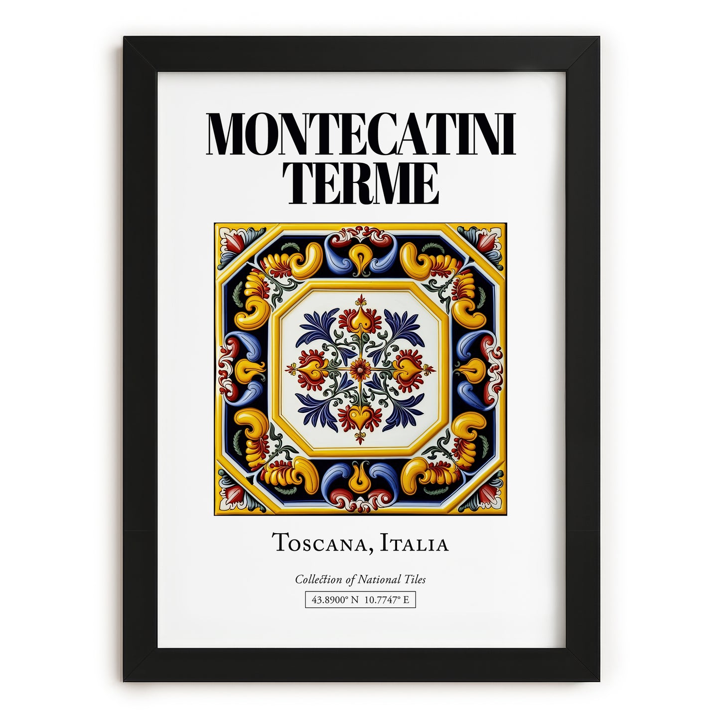Montecatini Terme, Italy – Travel Print, in sleek black frame