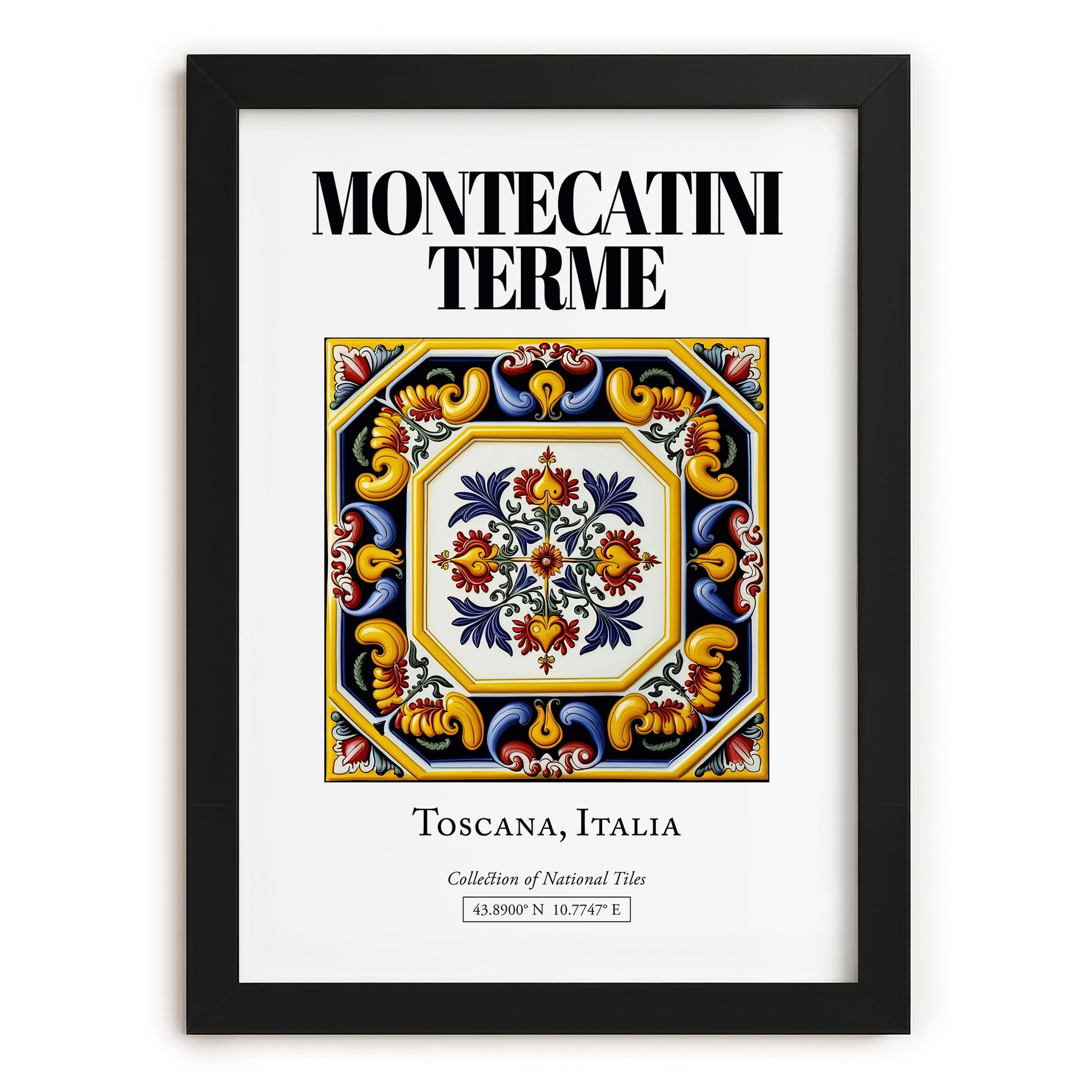 Montecatini Terme, Italy – Travel Print, in sleek black frame