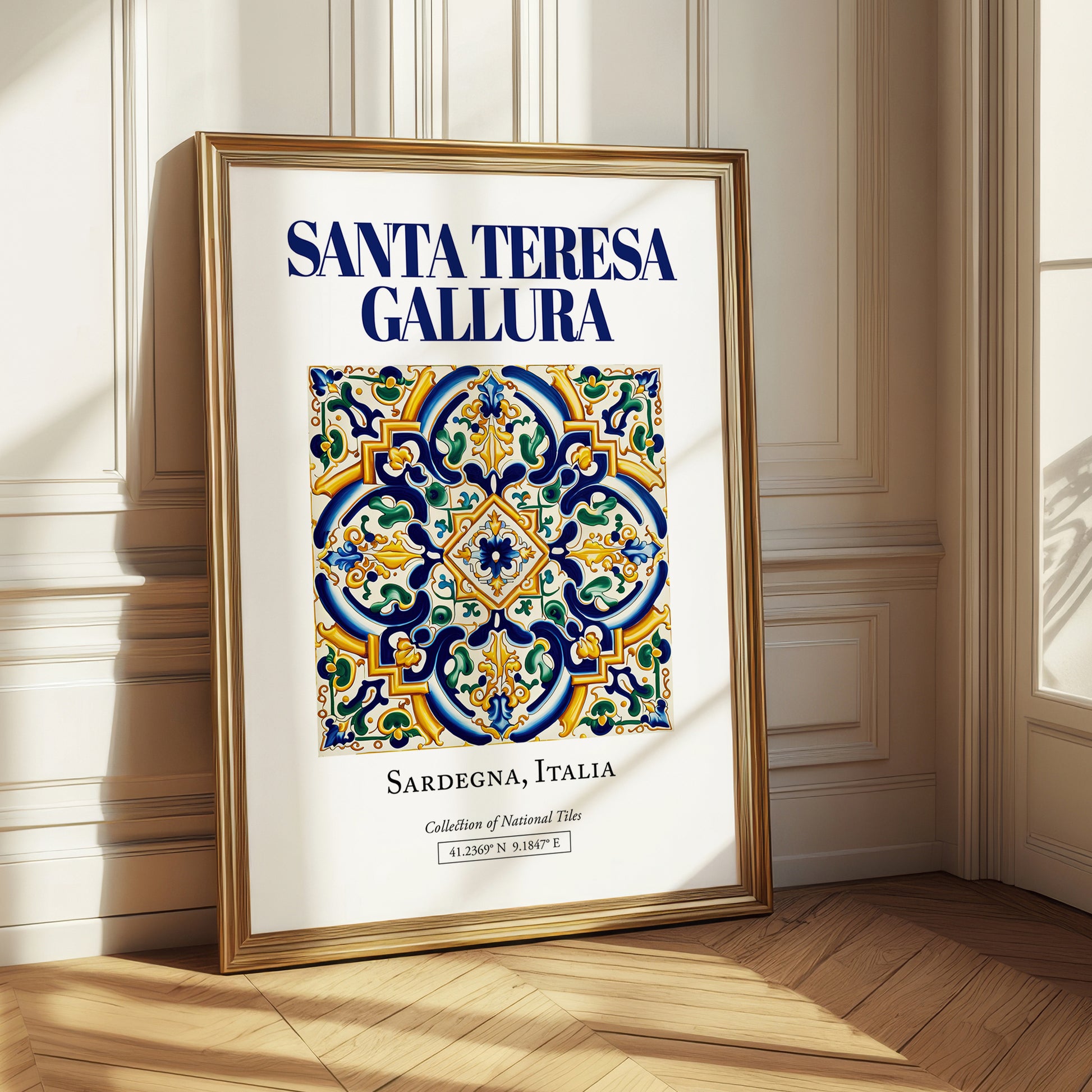 Santa Teresa Gallura, Italy – Vintage Travel Poster, styled in a charming Paris street view