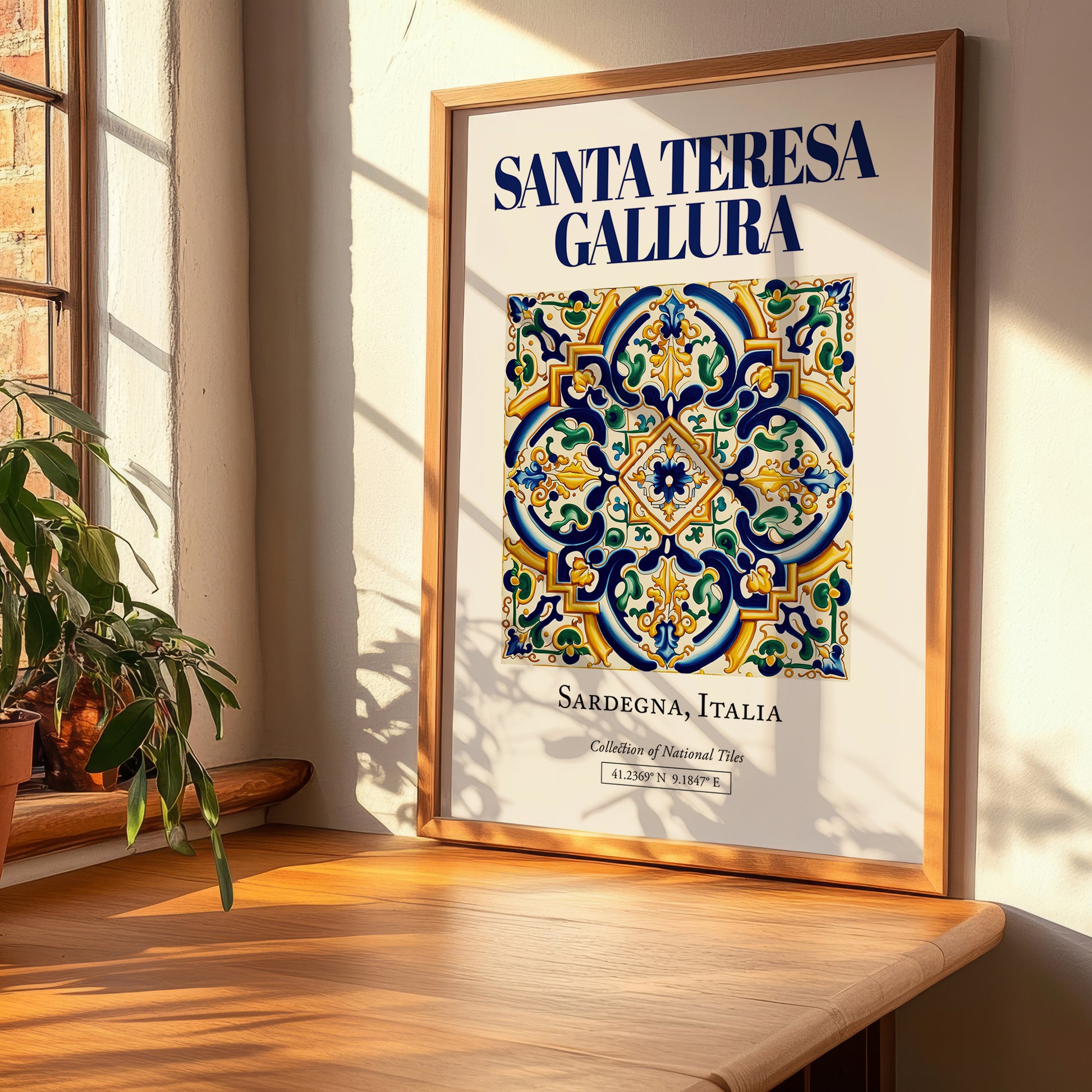 Santa Teresa Gallura, Italy – Vintage Travel Poster, clean layout with no caption