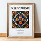 Acquapendente, Italy – Travel Wall Decor, in wooden frame leaning on the floor