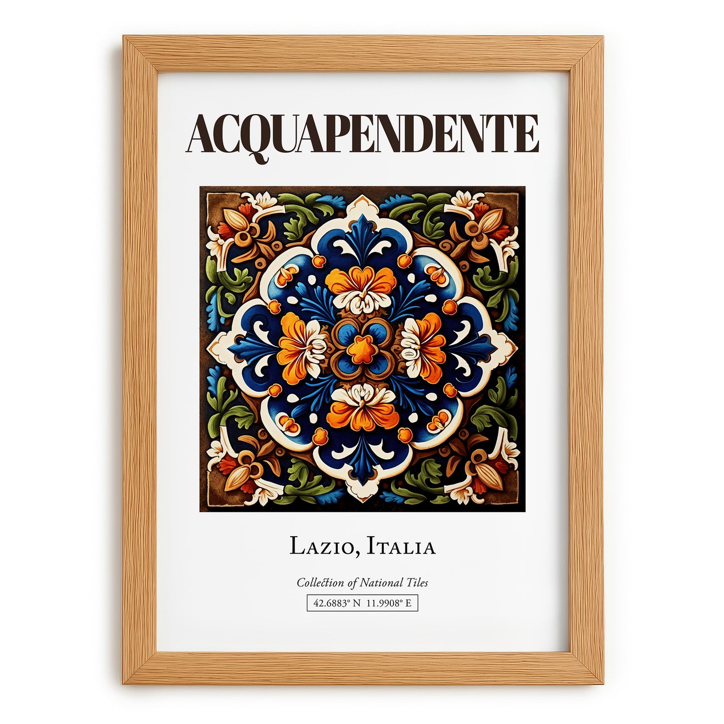 Acquapendente, Italy – Travel Wall Decor, set in oak frame