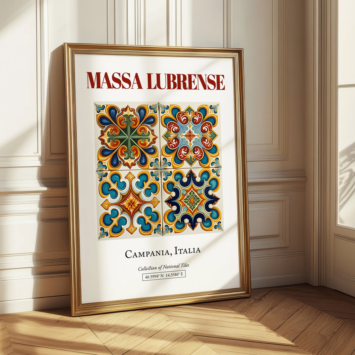 Massa Lubrense, Italy – Travel Poster, styled in a charming Paris street view