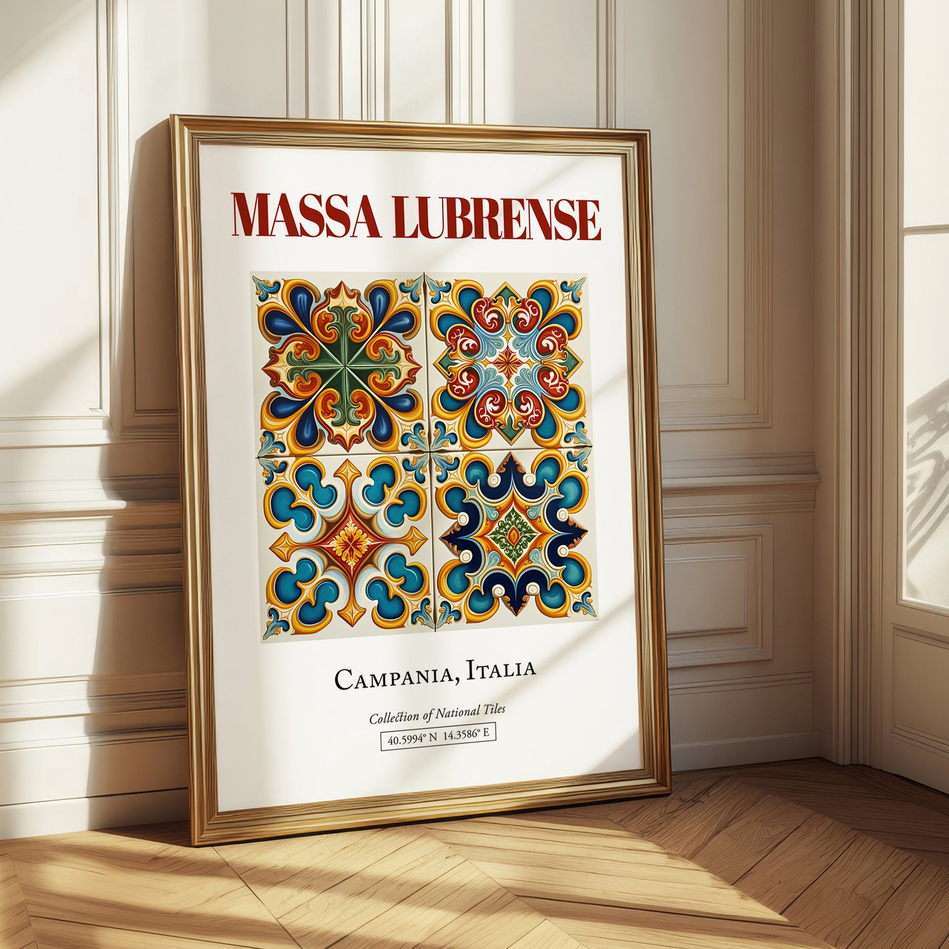 Massa Lubrense, Italy – Travel Poster, styled in a charming Paris street view