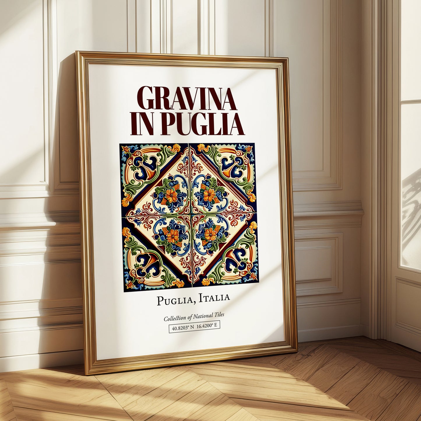 Gravina in Puglia, Italy – Travel Poster, styled in a charming Paris street view