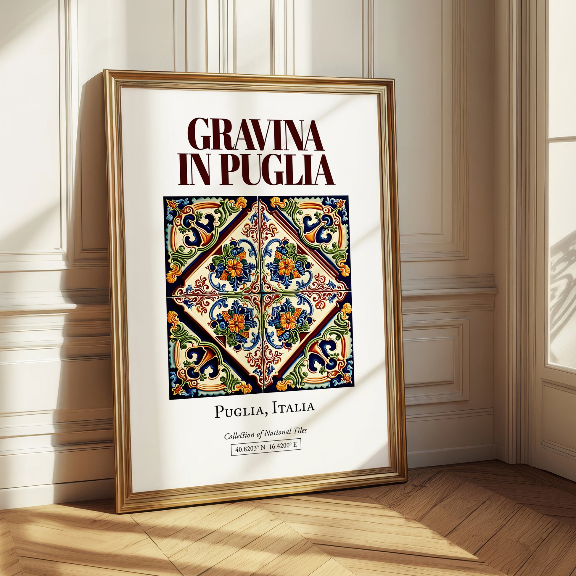 Gravina in Puglia, Italy – Travel Poster, styled in a charming Paris street view
