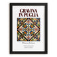 Gravina in Puglia, Italy – Travel Poster, in sleek black frame