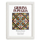 Gravina in Puglia, Italy – Travel Poster, placed in minimal white frame