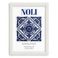 Noli, Italy – Travel Poster, placed in minimal white frame