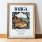 Barga, Italy – Travel Wall Art, in wooden frame leaning on the floor