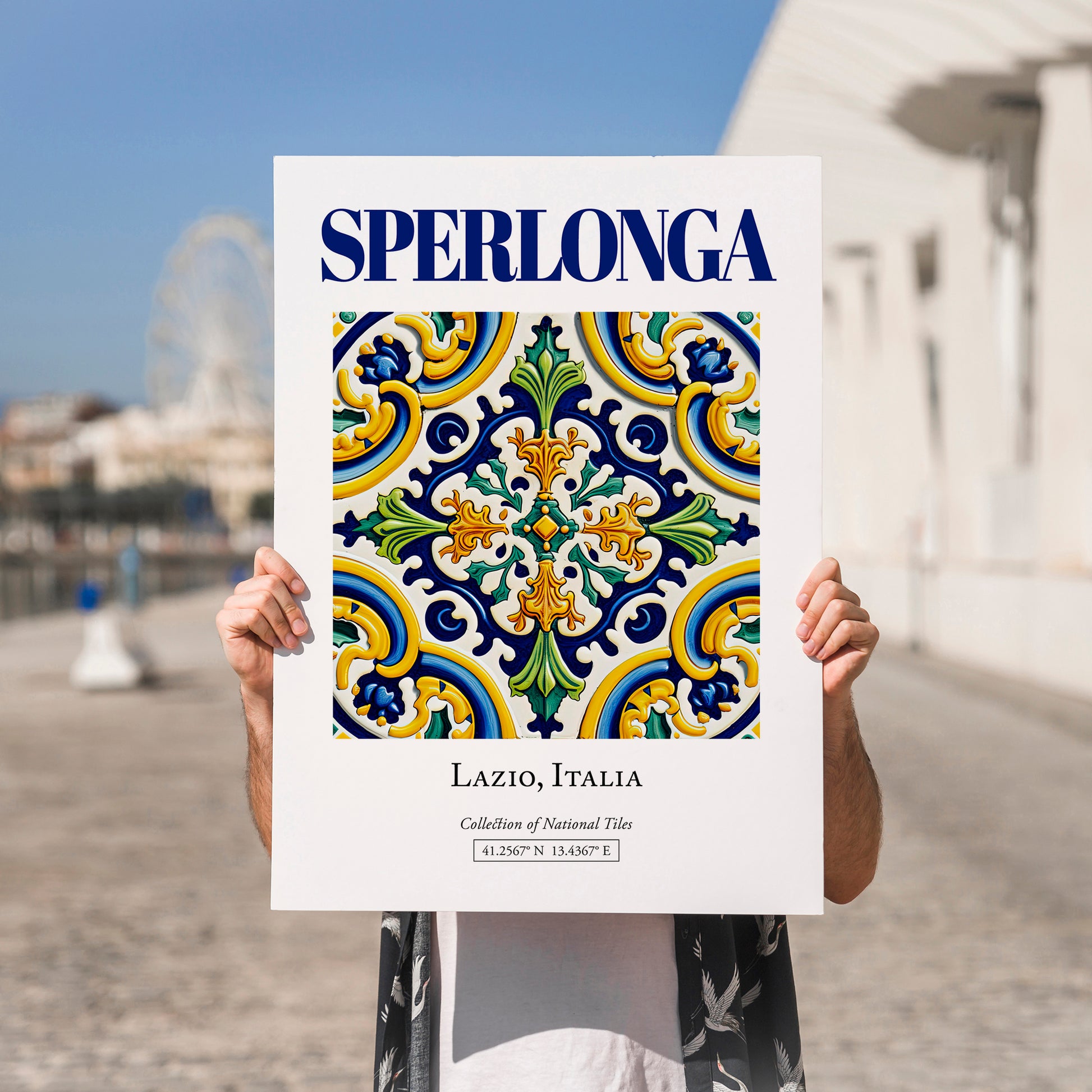 Sperlonga, Italy – Travel Print, no-text version framed in wood