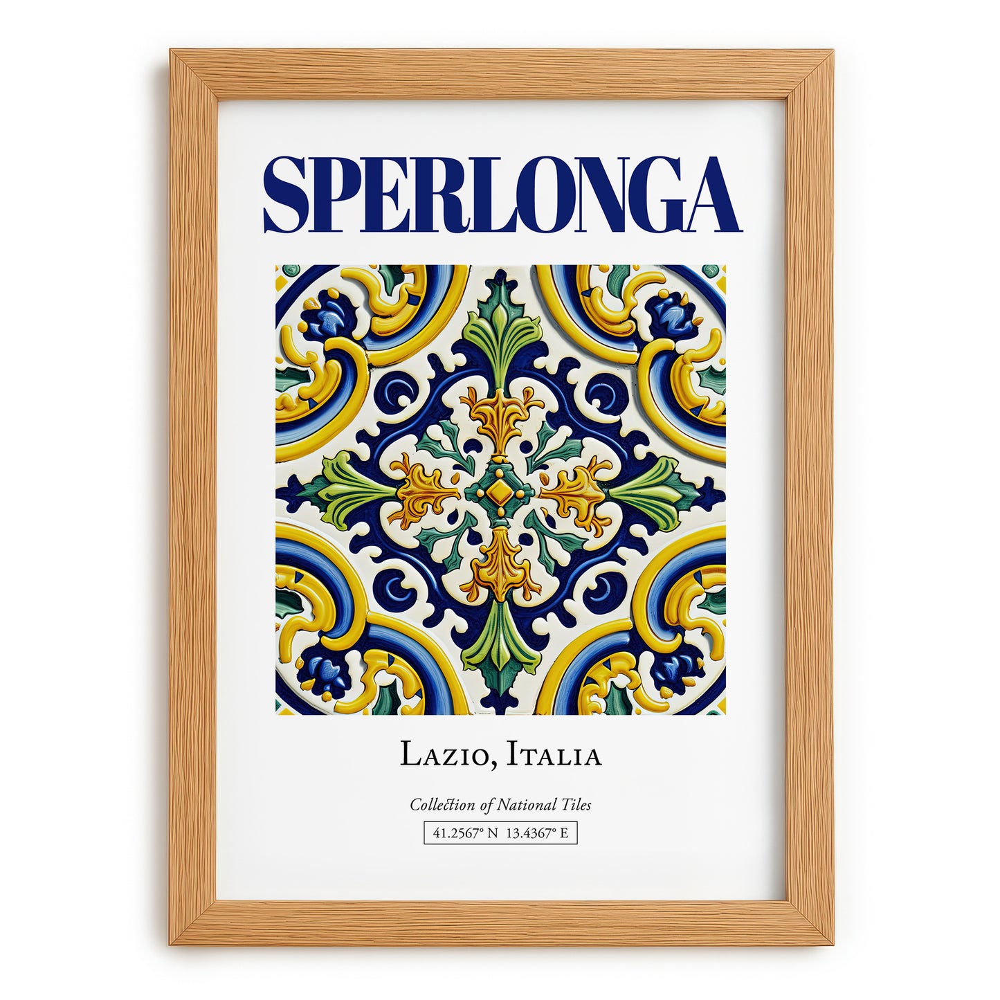 Sperlonga, Italy – Travel Print, set in oak frame