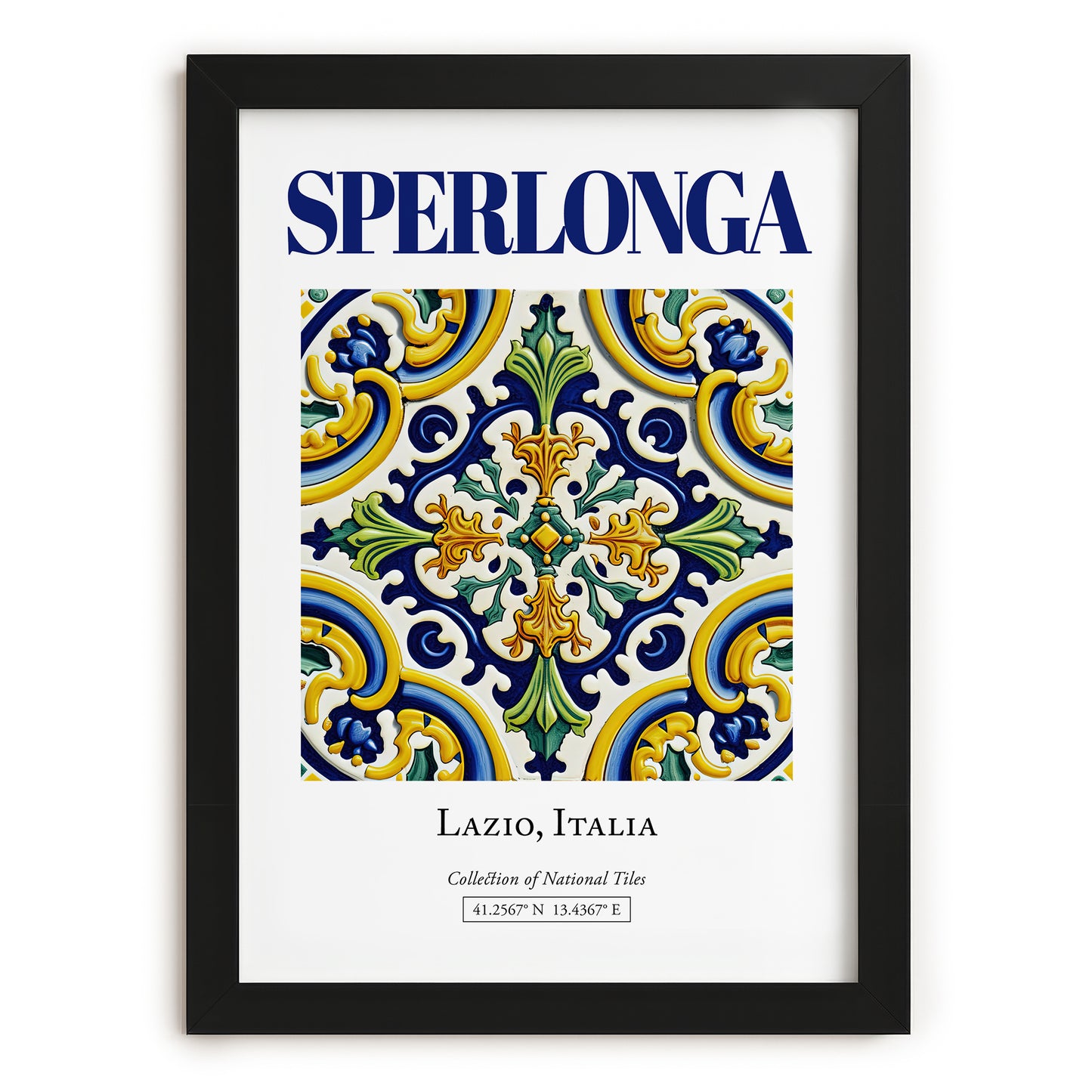Sperlonga, Italy – Travel Print, in sleek black frame
