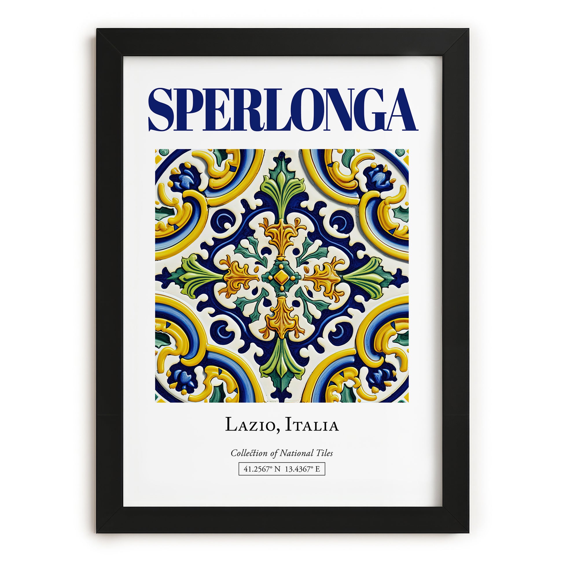 Sperlonga, Italy – Travel Print, in sleek black frame