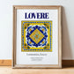 Lovere, Italy – Travel Poster, in wooden frame leaning on the floor
