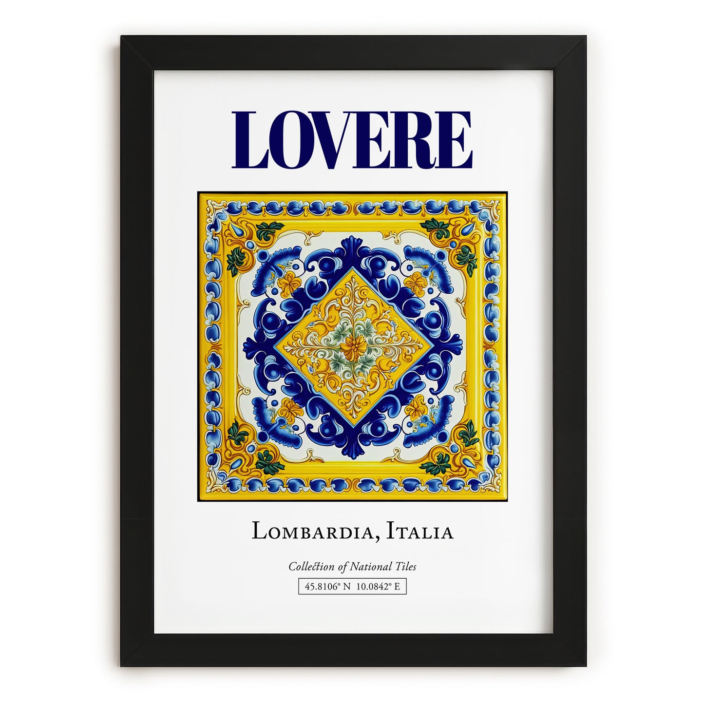Lovere, Italy – Travel Poster, in sleek black frame