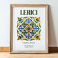 Lerici, Italy – Vintage Travel Poster, in wooden frame leaning on the floor