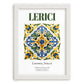 Lerici, Italy – Vintage Travel Poster, placed in minimal white frame