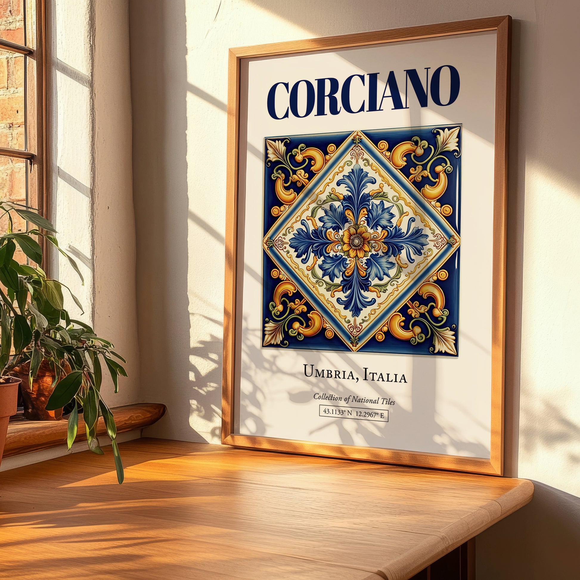 Corciano, Italy – Travel Poster, clean layout with no caption