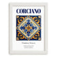 Corciano, Italy – Travel Poster, placed in minimal white frame