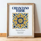 Chianciano Terme, Italy – Architectural Travel Art, in wooden frame leaning on the floor
