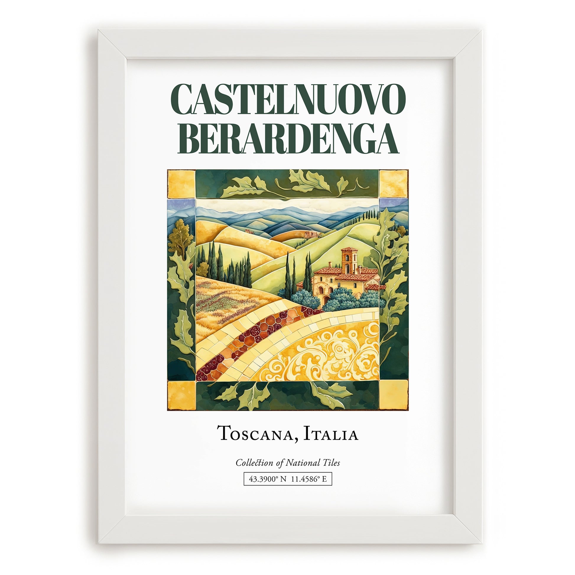 Castelnuovo Berardenga, Italy – Dream Destination Decor, placed in minimal white frame