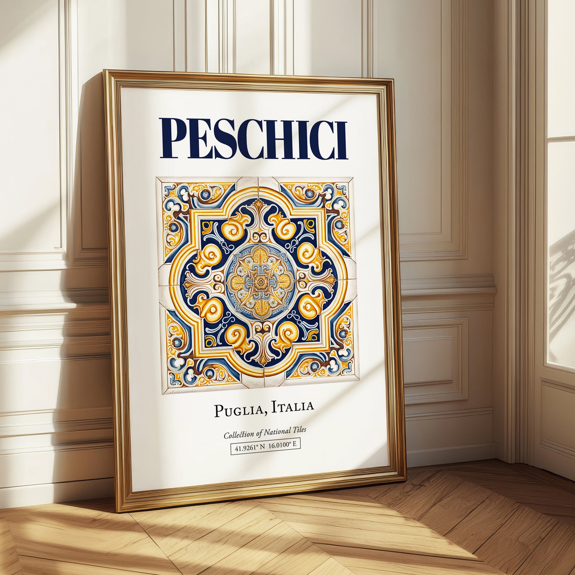 Peschici, Italy – Minimalist Travel Print, styled in a charming Paris street view