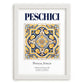 Peschici, Italy – Minimalist Travel Print, placed in minimal white frame