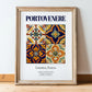 Portovenere, Italy – World Travel Art, in wooden frame leaning on the floor