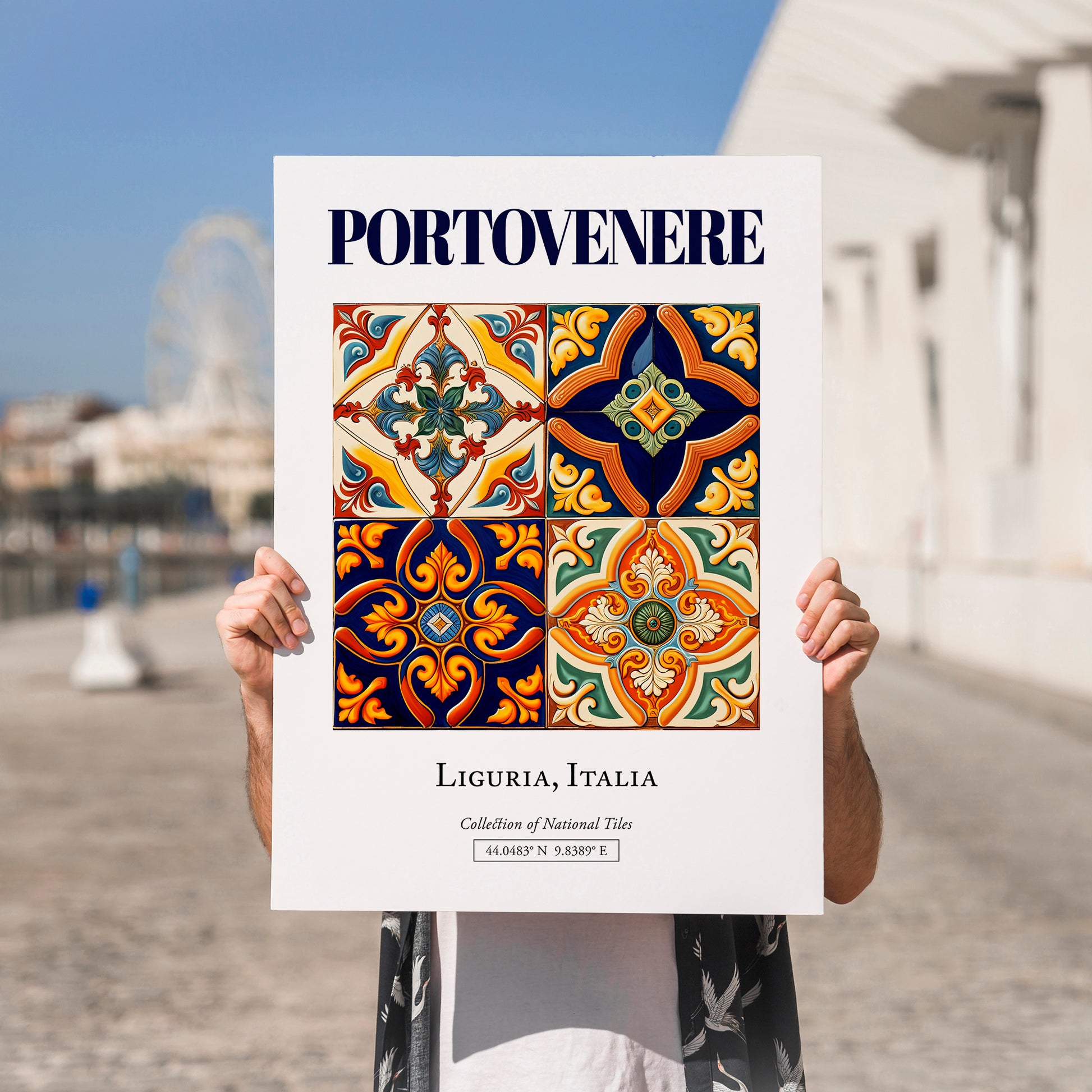 Portovenere, Italy – World Travel Art, no-text version framed in wood