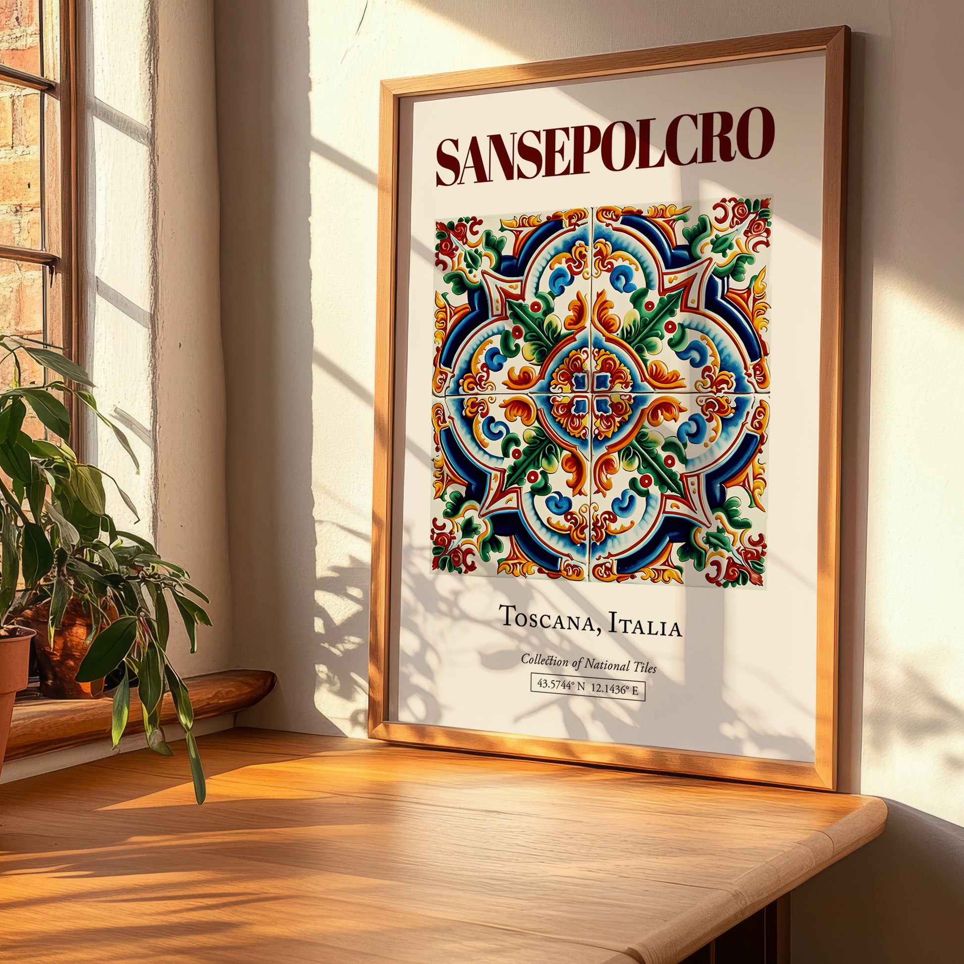 Sansepolcro, Italy – Minimalist Travel Print, clean layout with no caption