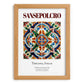 Sansepolcro, Italy – Minimalist Travel Print, set in oak frame