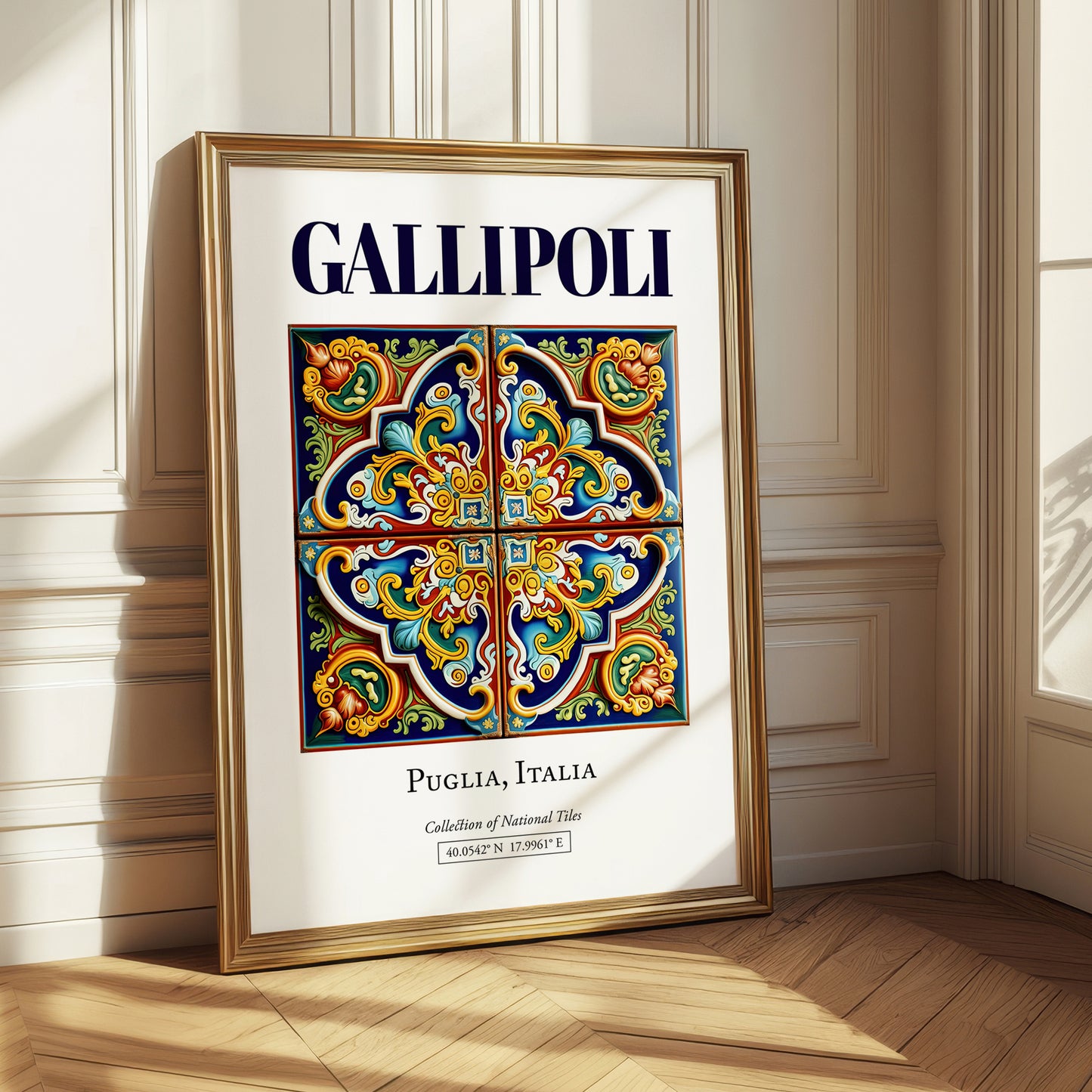 Gallipoli, Italy – Travel Memories Wall Print, styled in a charming Paris street view