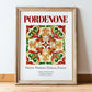 Pordenone, Italy – Historic Cities Art Print, in wooden frame leaning on the floor