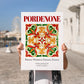 Pordenone, Italy – Historic Cities Art Print, no-text version framed in wood