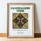 Salsomaggiore Terme, Italy – Architectural Travel Art, in wooden frame leaning on the floor
